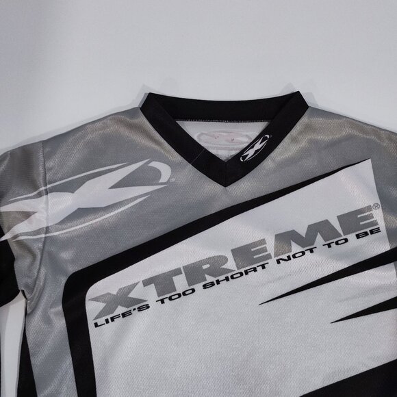 Xtreme motocross / dirt bike long sleeve jersey poll over grey youth Small - Picture 2 of 12